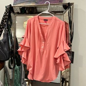 Vince Camuto flutter sleeve blouse